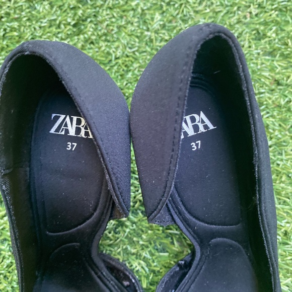 Zara black heels fabric size 37 - Picture 5 of 6